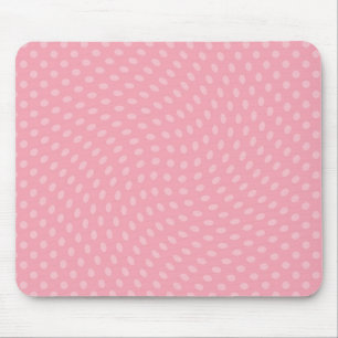Tapis De Souris Tourbillonnant des pois roses