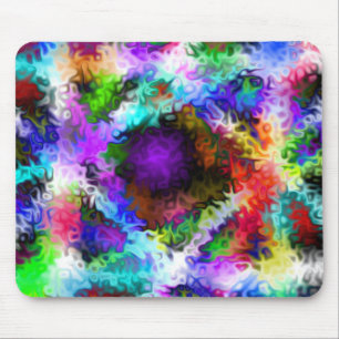Tapis De Souris Tourbillonnant Iridescente Chrome Cinq