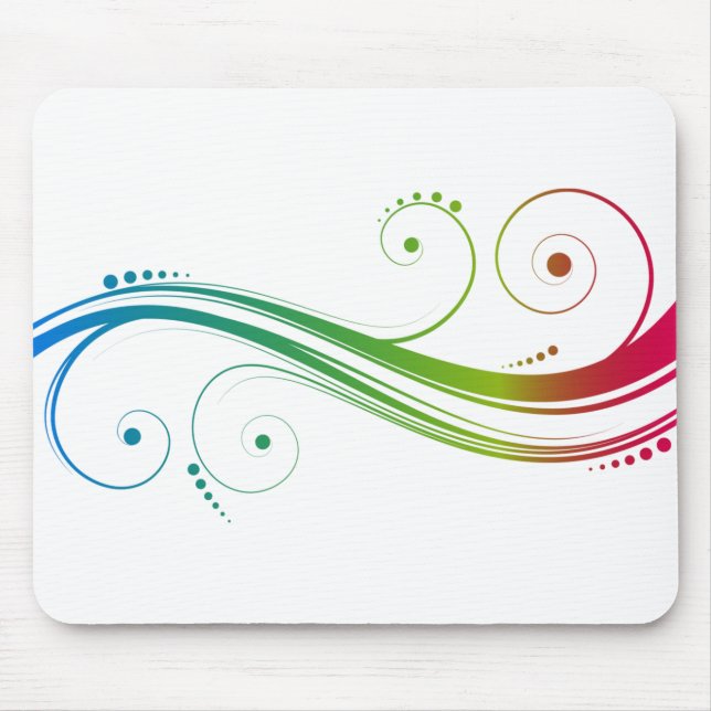 Tapis De Souris Tourbillons Colorés (Devant)