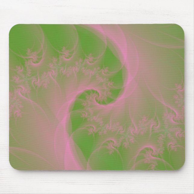 Tapis De Souris Tournage rose sur le Mousepad vert (Devant)