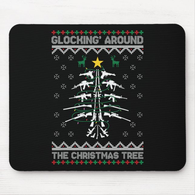 Tapis De Souris Tournant autour de l'arbre de Noël Pull de Noël la (Devant)