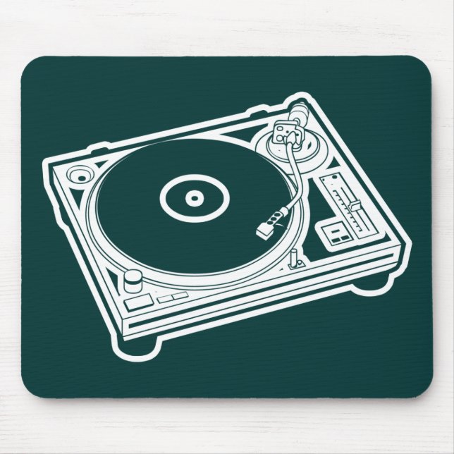 Tapis De Souris Tourne-disque de vieille école (Devant)