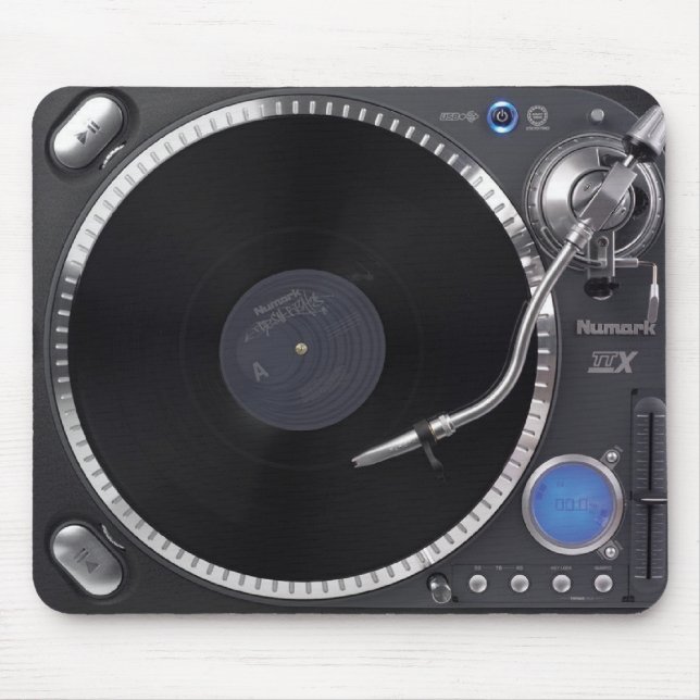 Tapis De Souris Tourne-disque Mousepad du DJ (Devant)