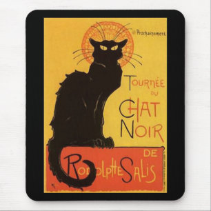 Tapis De Souris Tournée du Chat Noir, cru de chat noir de Steinlen