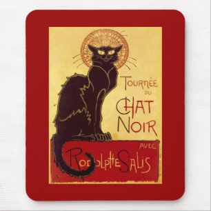 Tapis De Souris Tournée du Conversation Noir, Théophile Steinlen