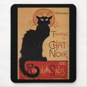 Tapis De Souris Tournée du Conversation Noir, Théophile Steinlen