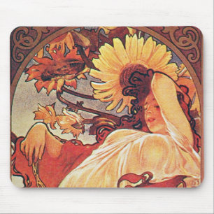 Tapis De Souris Tournesol Alphonse Mucha
