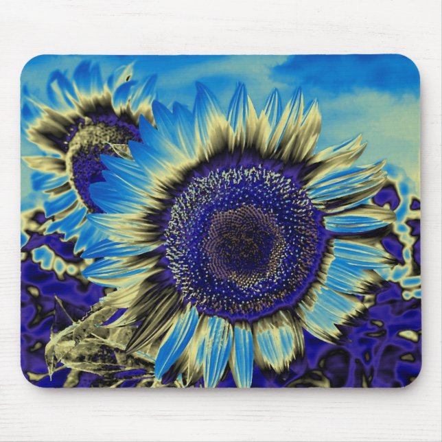 Tapis De Souris Tournesol bleu (Devant)