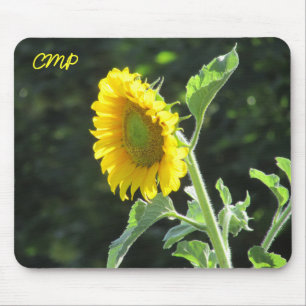 Tapis De Souris Tournesol d'été avec vos initiales