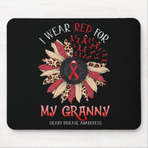 Tapis De Souris Tournesol Je Porte Le Ruban Rouge Granny Maladie c