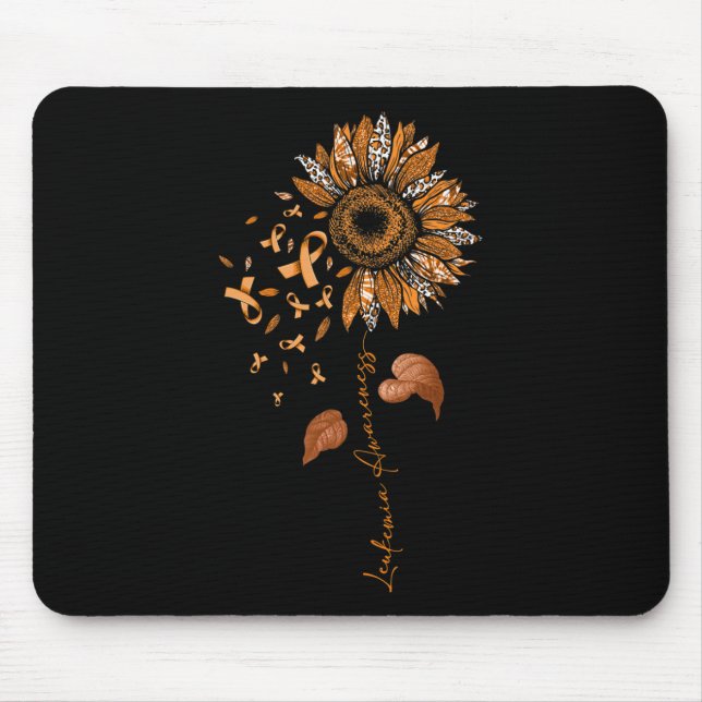 Tapis De Souris Tournesol Leopard Leucémie Sensibilisation Ruban o (Devant)