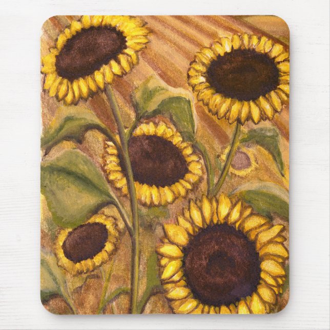 Tapis De Souris Tournesol Mousepad Beau Cadeaux Fleurs Jaunes (Devant)