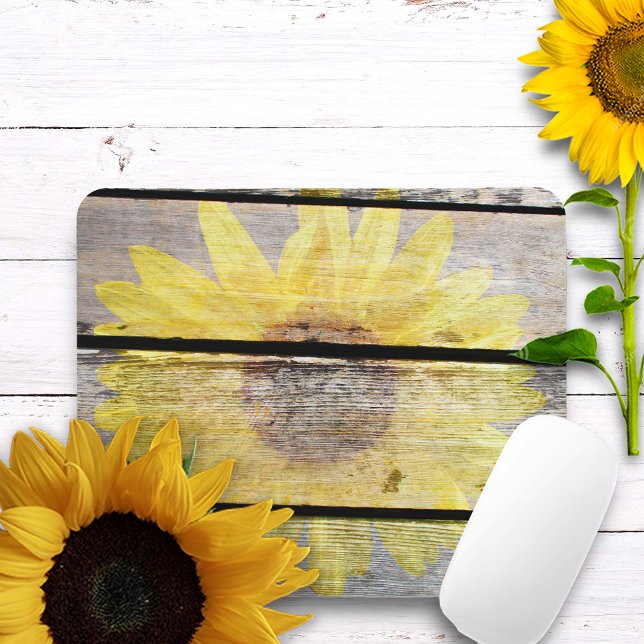 Tapis De Souris Tournesol rustique (Créateur téléchargé)