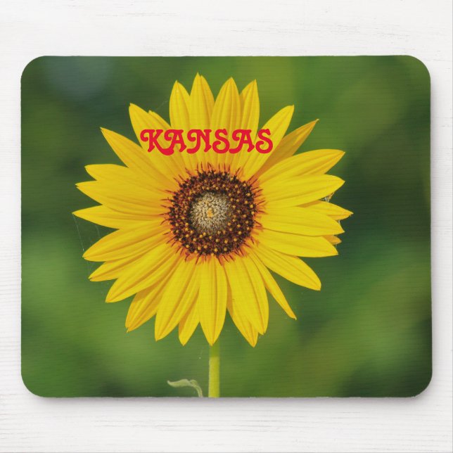 Tapis De Souris Tournesol sauvage Kansas Silhouette (Devant)