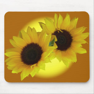 Tapis De Souris Tournesol Souris Belle Fleur Jaune Cadeaux