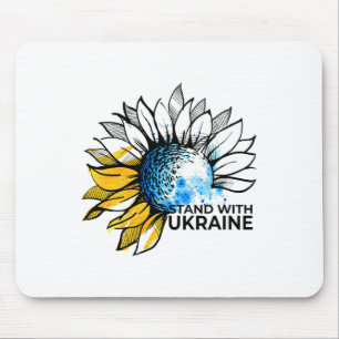 Tapis De Souris Tournesol Stand With Ukraine - Ukraine Fort Clot