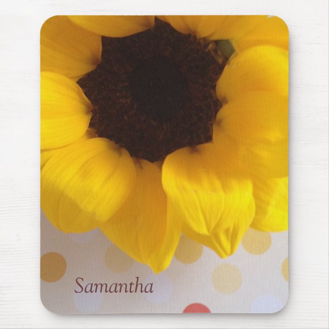 Tapis De Souris tournesol sur mousepad pois (Devant)