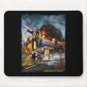 Tapis De Souris Tous à bord du train Trump Drôle Donald Trump 2024