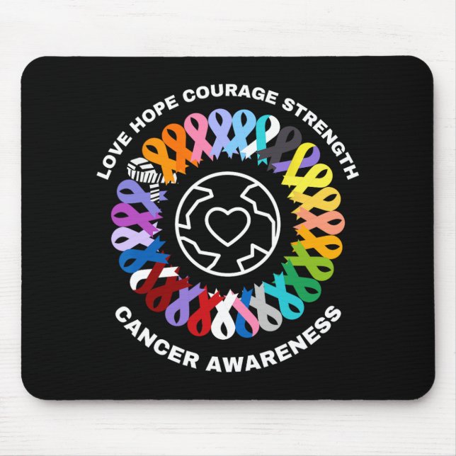Tapis De Souris Tous les cancers comptent pour la sensibilisation  (Devant)