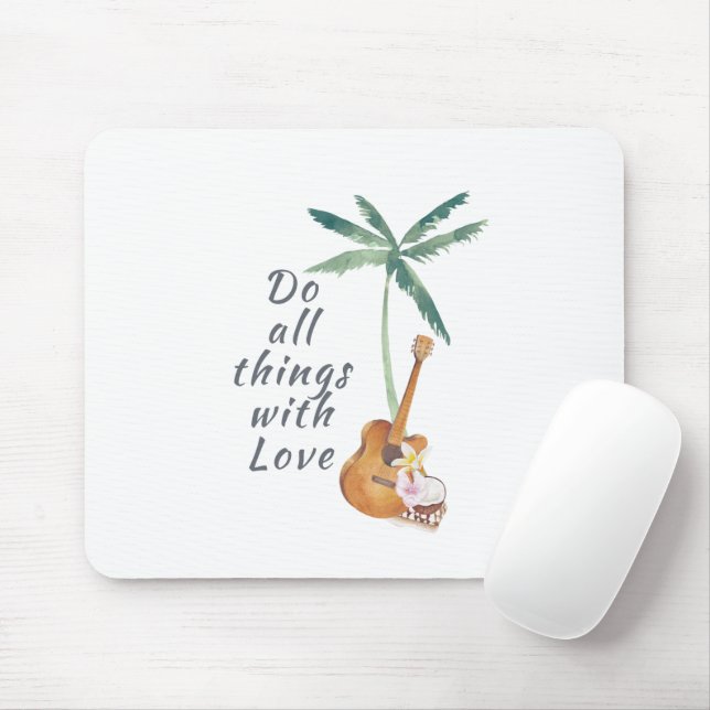 Tapis De Souris Tous les Things With Love Tropical (Avec souris)