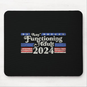 Tapis De Souris Tout Adulte Fonctionnant 2024 Funny Retro Election