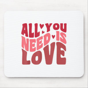 Tapis De Souris Tout Ce Dont Vous Avez Besoin Est Amour Style Rétr