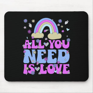 Tapis De Souris Tout ce dont vous avez besoin est Love 60s les ann