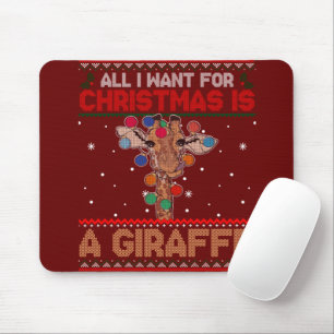 Tapis De Souris Tout Ce Que Je Veux Pour Noël, C'Est Un Animal De
