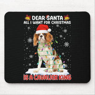 Tapis De Souris Tout Ce Que Je Veux Pour Noël Est Cavalier King Pè