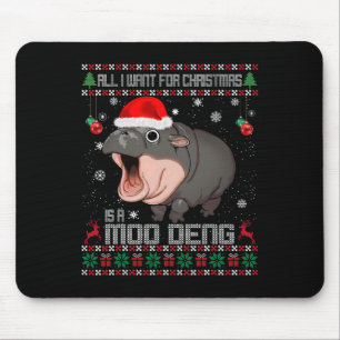 Tapis De Souris Tout Ce Que Je Veux Pour Noël Est Un Moo Deng Père