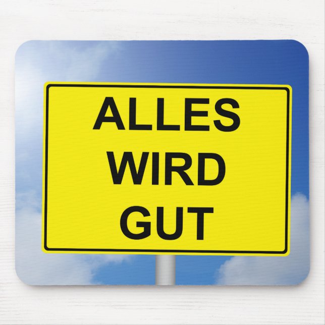 Tapis De Souris Tout devient Bien Bouclier avec fond de ciel (Devant)