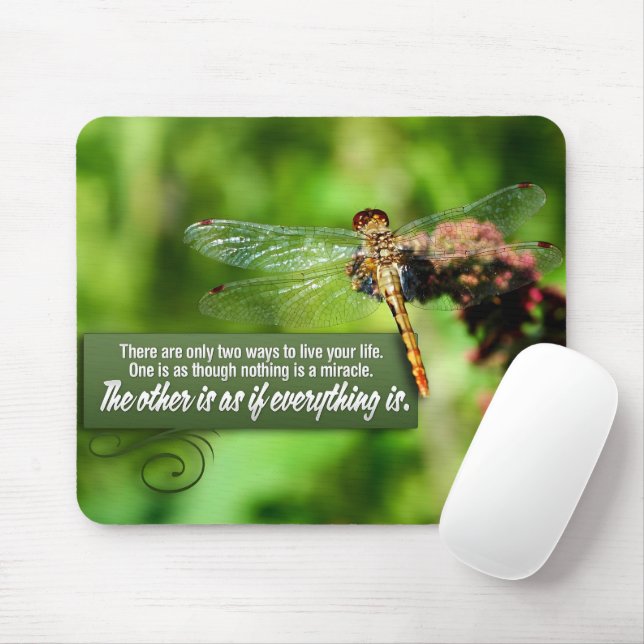 Tapis De Souris "Tout est un miracle" Citation Inspirationnelle (Avec souris)