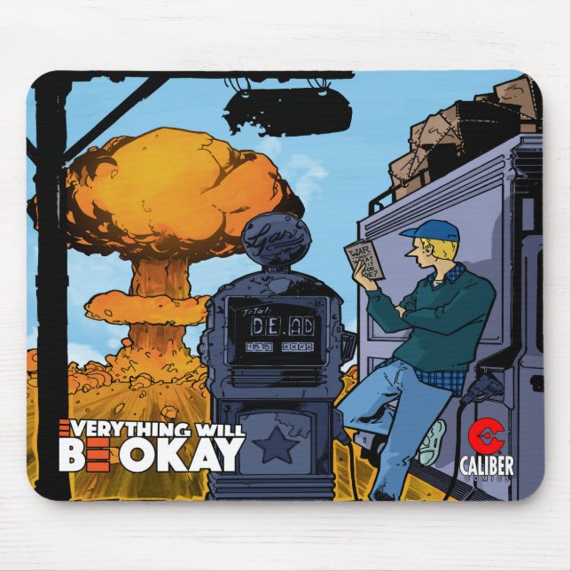 Tapis De Souris Tout ira bien avec le titre du pavé de souris (Devant)