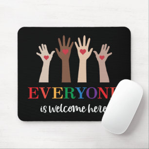 Tapis De Souris Tout Le Monde Est Le Bienvenu Ici Enseignant Idaho