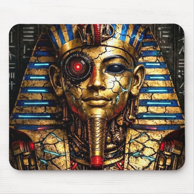 Tapis De Souris Toutânkhamon 2.0 : Le Roi Cybernétique (Devant)