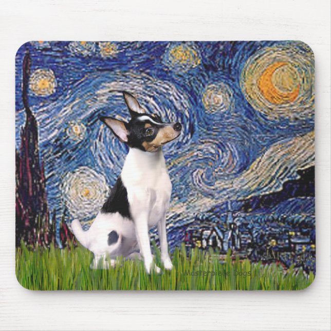 Tapis De Souris Toy Fox Terrier - Nuit étoilée (Devant)