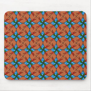 Tapis De Souris "Toy Windmills" Tiled Abstract Design Mousepad