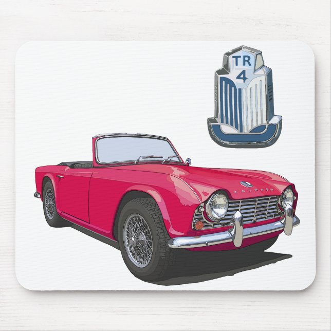 Tapis De Souris TR4 rouge (Devant)