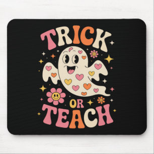 Tapis De Souris Trace Ou Enseigner Mignonne Ghost Enseignant Hallo