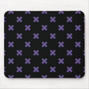 Tapis De Souris Traces croisées ultra violettes sur noir