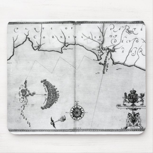 Tapis De Souris Tracez No.2 montrant l'itinéraire de la flotte (Devant)