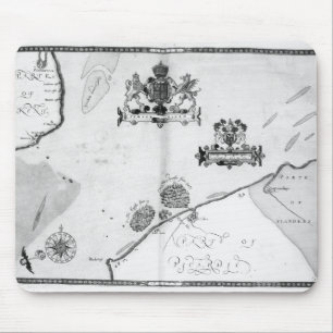 Tapis De Souris Tracez No.9 montrant l'itinéraire de la flotte