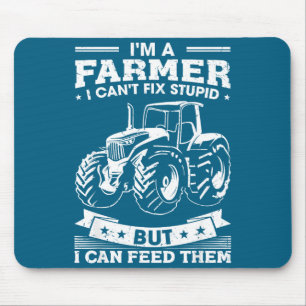 Tapis De Souris Tracteur d'agriculture drôle Je suis agriculteur j