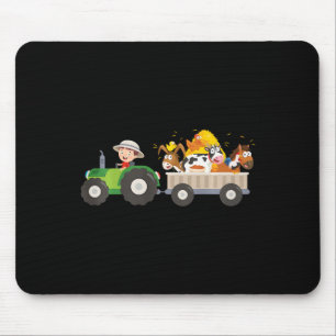 Tapis De Souris Tracteur pour enfants Ferme Agriculteurs Animaux C