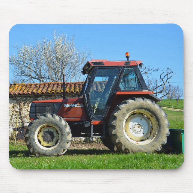 Tapis De Souris Tracteur sur une ferme en France (Devant)
