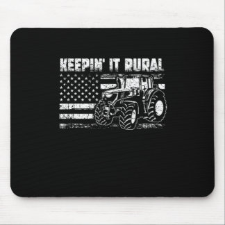 Tapis De Souris Tracteur USA Drapeau Patriotique Agriculture agric