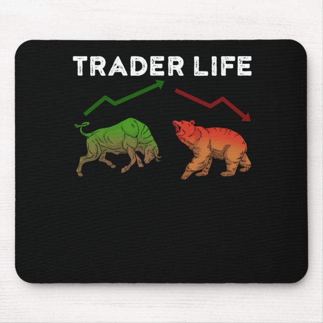 Tapis De Souris Trader Stock Cadeaux Jour Trading Gift Market Fore (Devant)