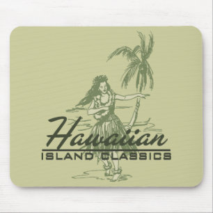 Tapis De Souris Tradewinds Hawaiian Island Hula Girl Bright