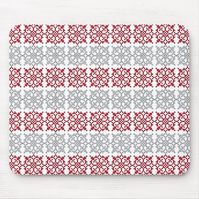 Tapis De Souris Traditional Latvian SUN sign geometric pattern I (Devant)