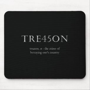 Tapis De Souris Trahison anti-trump _ Tre45on Distressed Impeach